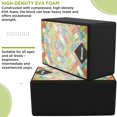 thumbnail image 2 of RDX Yoga Block Set, Non-Slip High-Density Eva Foam Brick for Pilates Flexibility Body Balance, Easy Grip Surface for Stability Strength Training Deepen Poses Exercise Office Home Gym, 23x15x9.8CM, 2 of 5