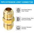 thumbnail image 4 of Unique Bargains 3/8 Inch Male Flare x 3/8 Inch Male Flare Connector Brass Adapter Union Tube Coupler, 2Pcs, 4 of 5