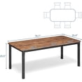 thumbnail image 2 of 79 in Large Industrial Dining Room Table for 6-8 People Rectangular Wood Kitchen Table Modern Farmhouse Dining Table Kitchen Dining Room Table with Heavy Duty Metal Legs forKitchen Living Room, 2 of 7