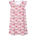 thumbnail image 1 of MIASHUI Robe de Princesse à Manches à Volants pour Tout-Petites Filles Pyjama pour Filles Nuisette Tenue de Nuit, Rose, 7-8 Ans, 1 of 2