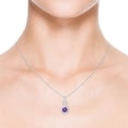 thumbnail image 4 of Angara Collier en Améthyste Naturelle - Pendentif Solitaire en Améthyste Ronde Nœud Infini en Platine pour Femmes, 4 of 8