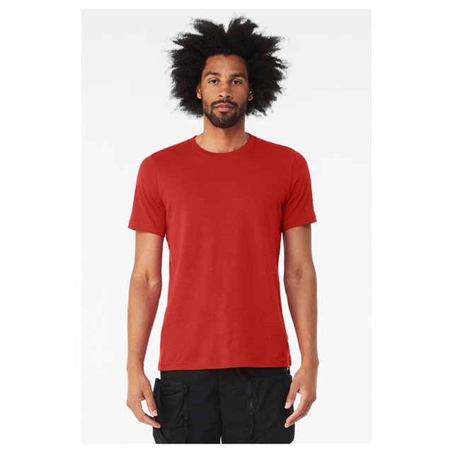 Bella + Canvas 3001CVC Unisex Heather CVC T-Shirt - SOLID RED BLEND - M