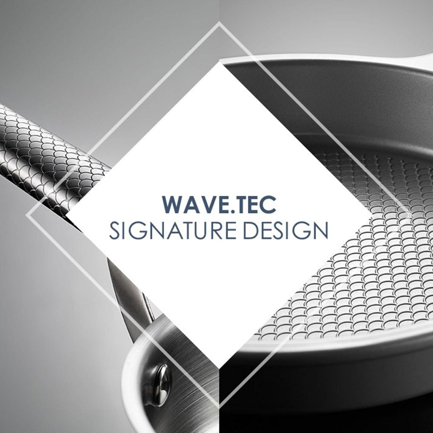Starfrit The Rock WAVE Poêle 30cm (12"), Antiadhésive Sans PFOA, Compatible Induction, Résistante Aux Rayures, Va au Four & Lave-Vaisselle, Base Aluminium Épaisse