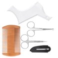 thumbnail image 3 of Beard Grooming Set, Beard Shaping Folding Comb Beard Shaping Scissors Beard Shaping Template  For Home For Salon, 3 of 8