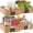 Natural, variant on Best Choice Products Set of 4 16x12in Large Water Hyacinth Pantry Baskets, Woven Kitchen Organizers w/Chalkboard Label, Chalk Marker - Natural