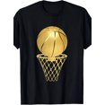 thumbnail image 1 of T Shirt Men's Basketball Graphic with Applique Jersey Lettering Smooth Crew Neck Summer Tee, 1 of 5