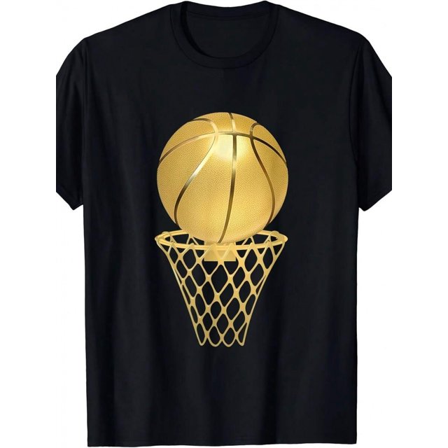 T Shirt Men's Basketball Graphic with Applique Jersey Lettering Smooth Crew Neck Summer Tee
