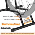 thumbnail image 4 of Bike Stand Floor Bike Rack Garage Bicycle Stands for Storage Indoor/Outdoor, Front and Rear Wheel Parking Rack Stand Per, 4 of 9