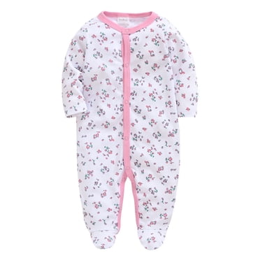 Pisexur Baby Boys Girls Rompers Long Sleeve Round Neck One Piece Toddler Romper Cotton Baby Girl Newborn Clothes Unisex Infant Clothes Jumpsuits 0-12 Months