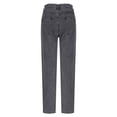 thumbnail image 2 of Pull On Skinny Jeans for Women, Stretchy Smocked Ruffle High Waisted Trendy Tummy Control Faux Demin Jegging, 2 of 4