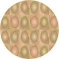 thumbnail image 1 of Ahgly Company Tapis Rond Lavable en Machine Intérieur Transitionnel Jaune Orange, 3 Pieds Rond, 1 of 7