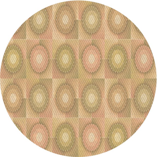 Ahgly Company Tapis Rond Lavable en Machine Intérieur Transitionnel Jaune Orange, 3 Pieds Rond