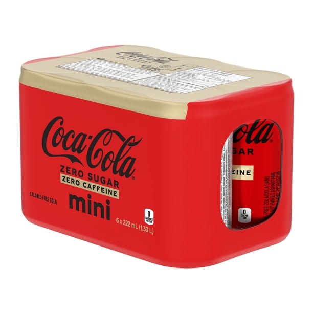 Coca-Cola Zero Sugar Zero Caffeine 222mL Mini-Cans, 6 Pack