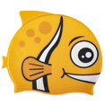 thumbnail image 1 of Brybelly SSWI-202 Bonnet de Bain Poisson pour Enfants, Jaune, 1 of 7