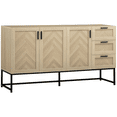 thumbnail image 1 of HOMCOM Sideboard Buffet Cabinet with Drawers and Adjustable Shelves, Oak, 1 of 10