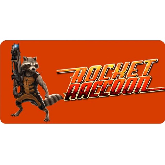 Plaque d'Immatriculation Photo de Raton Laveur Rocket