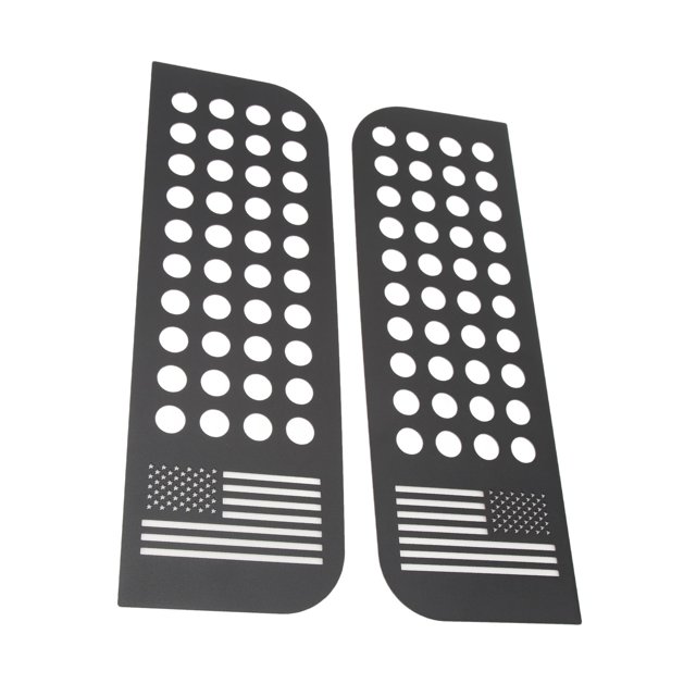 Car Rear Window Glass Trim, 2PCS Rear Door Window Decals Aluminum Alloy Glass Panel Cover Trim Fit For JL Gladiator JT Unlimited 4 Door