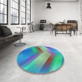 thumbnail image 4 of Ahgly Tapis Rectangulaire Lavable en Machine Bleu Acier, 8 Pieds x 12 Pieds, 4 of 7