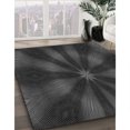 thumbnail image 3 of Ahgly Tapis d'Intérieur Lavable en Machine Carré Transitionnel Charbon Noir, 5 Pieds Carré, 3 of 7