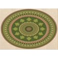 thumbnail image 1 of Ahgly Company Machine Washable Indoor Rectangle Transitional Ginger Brown Green Area Rugs, 6' x 9', 1 of 7