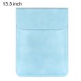 thumbnail image 1 of Housse d'Ordinateur Portable Imperméable en PU, Pochette de Rangement, Housse d'Ordinateur Portable, Sac pour Ordinateur Bloc-Notes, Housse d'Ordinateur Bloc-Notes de Remplacement pour MacBook, Bleu, 13,3 Pouces, 1 of 8