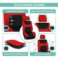 thumbnail image 4 of FH Group Light & Breezy Flat Cloth Car Seat Cover Set For Car Truck SUV Van Red - Rear, 4 of 5