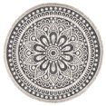 thumbnail image 1 of 6'6" Round Hamden Grey Patio Rug with Fringe, 1 of 5