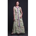 thumbnail image 2 of Bimba Robe Longue Décontractée d'Été Sans Manches à Fente avant Imprimée à Fleurs pour Femmes - Petit, 2 of 5