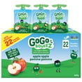 thumbnail image 1 of GoGo squeeZ Fruit Sauce Snack Pouches Multi-, Apple, No Sugar Added Box of 22 Pouches, 1 of 7