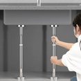 thumbnail image 2 of LEFU Stainless Steel Adjustable Kitchen Sink Bracket Support Legs, 35-50cm Height, Silvery, 2 Pcs, for Durable & Easy Setup for Undermount Sinks, Bottom Installation, 2 of 10