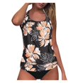 thumbnail image 3 of Women Tankini Swimsuit Tummy Control Top With Shorts Two Piece Bathing Suit, 3 of 6