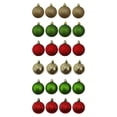 thumbnail image 1 of Décorations incassables Holiday Time, 24 unités, rouge/or/vert, 1 of 4