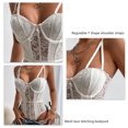 thumbnail image 1 of Body Mesh Dentelle Shapewear Bodysuit /2 Tasse Réglable Y Forme Bretelles Maille Dentelle Coutures une Pièce Lingerie, 1 of 6