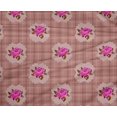 thumbnail image 4 of oneOone Polyester Lycra Fabric Check|Leaves & Rose Floral Print Sewing Fabric BTY 56 Inches Wide, 4 of 4