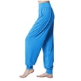 thumbnail image 4 of Dealovy Yoga Pants Womens High Waisted Belly Control Workout Running Sweatpants Solid Color Jogger Trousers, 4 of 5