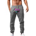 thumbnail image 1 of Zszcpp Summer Pants For Mens 2025 Cartoon Print Leisure Brief Cropped Long Loose Basic Style Trousers Casual Trouser, 1 of 5