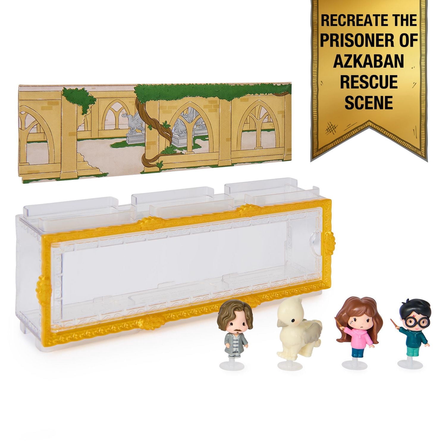 Wizarding World Harry Potter, Micro Magical Moments Prisoner of Azkaban Rescue Gift Set with 4 Mini Figures & Display Case, Kids Toys for Ages 6+
