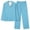 Blue1, variant on Timegard Womens 2 Piece Pajamas Outfits Lapel V Neck Long Sleeve Button down Tops Elastic Waist Wide Leg Pants Loungewear Sets