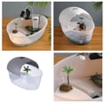 thumbnail image 1 of Petit Aquarium en Plastique pour Tortues, Bac pour Reptiles, Terrarium, Île de Pétillant avec Rampe, 1 of 5