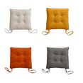 thumbnail image 4 of Chair Cushion Fixed Rope Seat Square Pad with Straps Tear-resistance Thicken Decorative Pillows Non-Slide Washable Tear-Resistance for Bedroom Student Yellow, 4 of 8