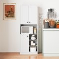 thumbnail image 2 of Costway Armoire de Rangement de Cuisine Garde-Manger 65,5 Pouces de Haut, Meuble Moderne avec Support pour Micro-Ondes Blanc, 2 of 10