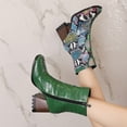 thumbnail image 4 of Cameland Large Women's Punk High Heel Rectangle Toe Thick Heel Zipper Contrast Mart Short Boots, 4 of 5