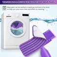 thumbnail image 4 of Reusable Mop Pads Compatible with Swiffer Wet Jet, Wet Jet Pads Refills for Swiffer Mop, Microfiber Replacement Pads for Hardwood Floor Cleaning, Dry Wet Mopping Cloths for 12" Wet Jet Refill, 4 Pack, 4 of 5