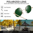 thumbnail image 4 of Joopin Lunettes de Soleil Rondes Rétro Petites pour Hommes Femmes Lunettes de Soleil Rondes Tendance Protection UV400 Teintes Métalliques, 4 of 7