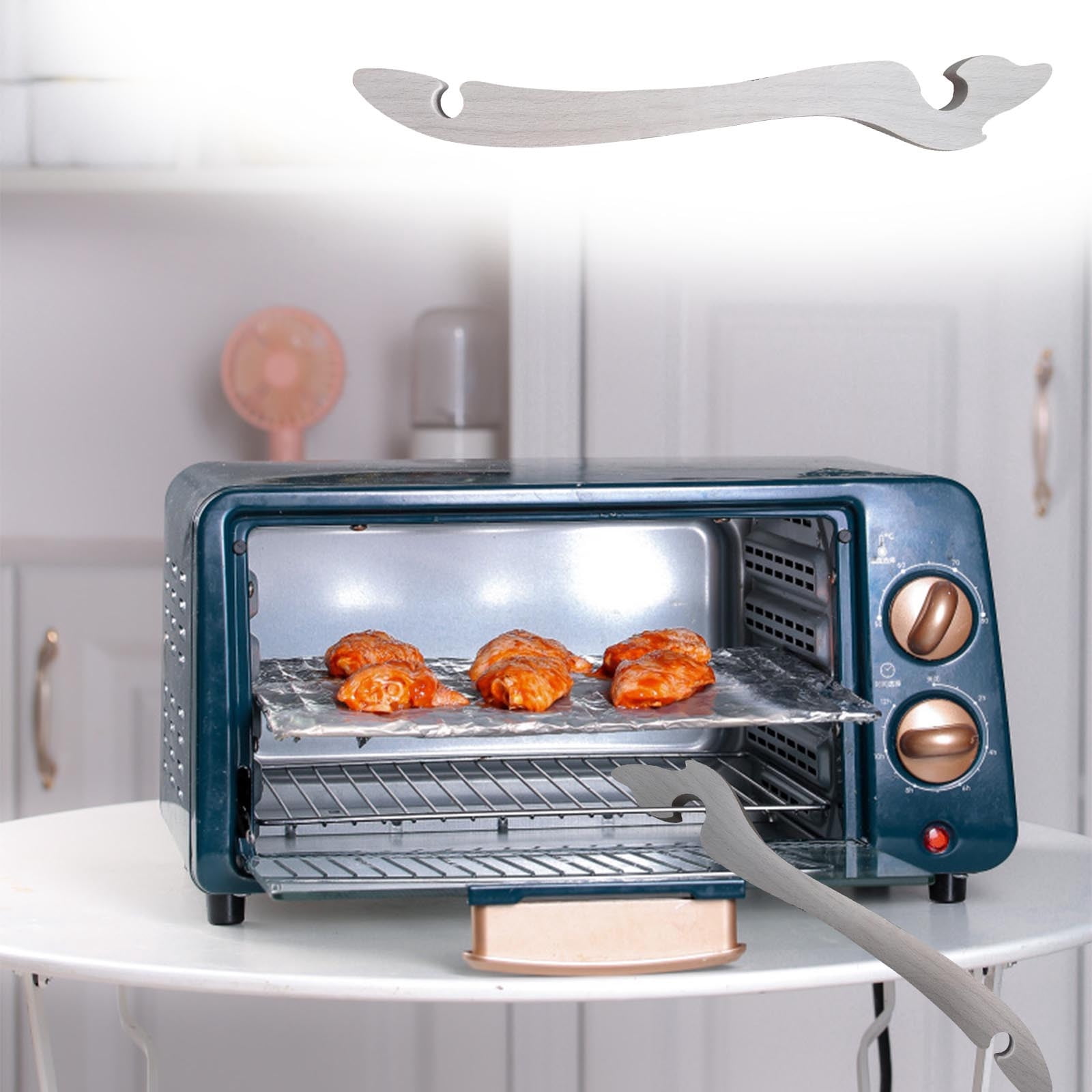 Suncoda Stretcher Stretcher, Wooden Oven Rack Puller Tray Handle Oven Stretcher