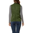 thumbnail image 3 of INSPIRE CHIC Women's Sleeveless Drawstring Waist Zipper Pocket Utility Vest XS Army Green, 3 of 6