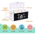 thumbnail image 3 of TOOKYLAND Wooden Toy Storage Box - Lift Top Chest and Seating Bench with Lid, Safety Hinge, Blackboard and Stickers, Toy Organizer for Kids 3 Year Old +, 3 of 9