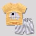 thumbnail image 2 of Toddler Boys Cartoon Print Pattern Short Sleeve Clothes Summer Two-piece Sute, 2 of 9