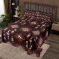 thumbnail image 2 of Aztec Quilt Set Queen Geometric Bedspread Set For Teens Young Southwest Coverlet Set American Tribal Room Decor Ancient Bohemian Brown Bed Set, 2 of 5