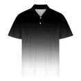 thumbnail image 4 of EOYWHK Button Up Shirts Men Business Casual Golf Shirts Gradient Color Muscle Shirts Short Sleeve Collar Work Blouse, 4 of 6